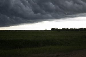 Winnipeg Trucking campany thunder storm picture