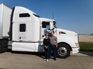 Len Dubois Trucking in the Worlds Largest Truck Convoy in Winnipeg