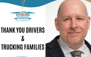 National Trucking Week Jason Dubois thanks drivers and families