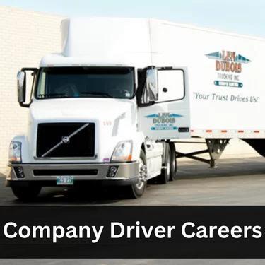 Image of a Len Dubois trucking truck with title "Company Driver Careers"