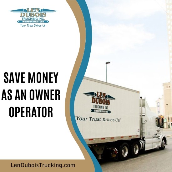 Image of a Len Dubois Trucking semi on the blog graphic