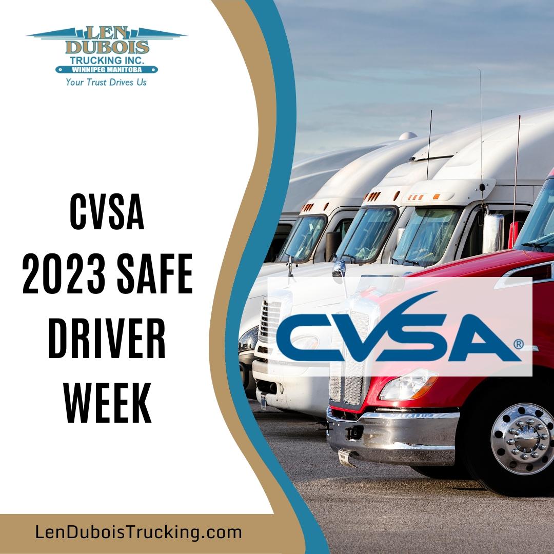 Poster for CVSA Operation Safe Driver Week 2023
