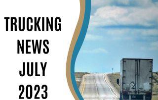 July trucking news poster.