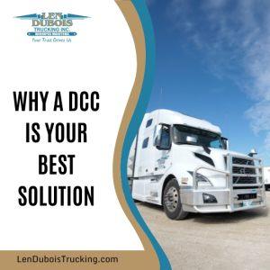 Len Dubois Trucking, a Winnipeg Manitoba trucking company, truck in a poster for the blog post.