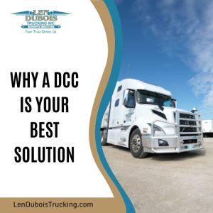 Len Dubois Trucking, a Winnipeg Manitoba trucking company, truck in a poster for the blog post.